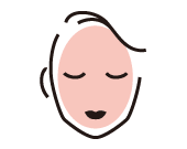 赤ら顔のイラスト