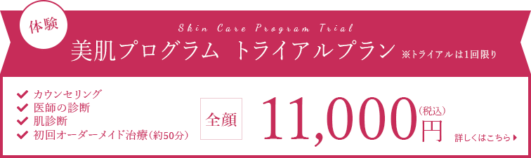 体験 美肌プログラム トライアルプラン