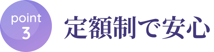 point3 定額制で安心